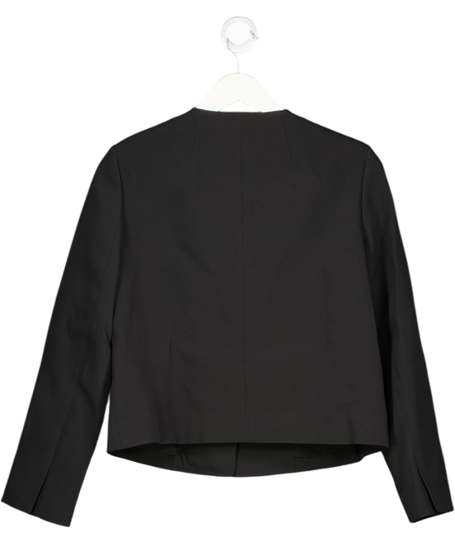 LILYSILK Black Tailored Silk Boxy Jacket UK 6