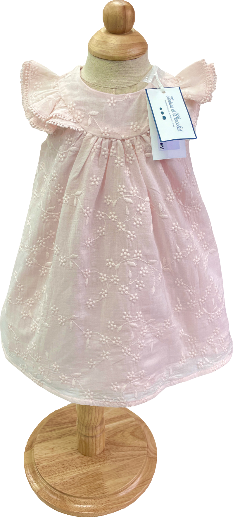Tartine et Chocolat Pale Rose Pink Embroidered Floral Dress 3-6 Months