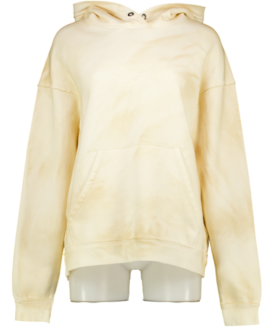 FREE PEOPLE "We The Free Your Favorite" Butter Yellow Washed Hoodie UK XS