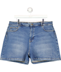 Ambela Blue Stretch Raw Hem Shorts UK 20