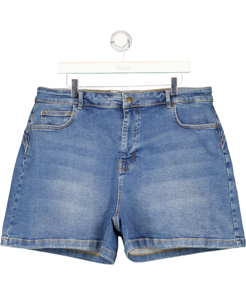 Ambela Blue Stretch Raw Hem Shorts UK 20