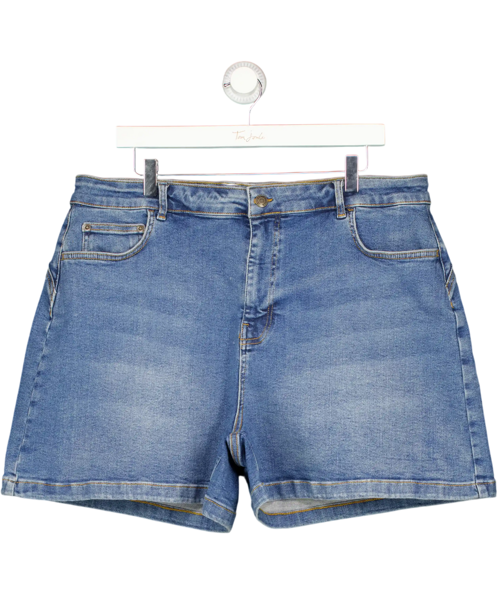Ambela Blue Stretch Raw Hem Shorts UK 20