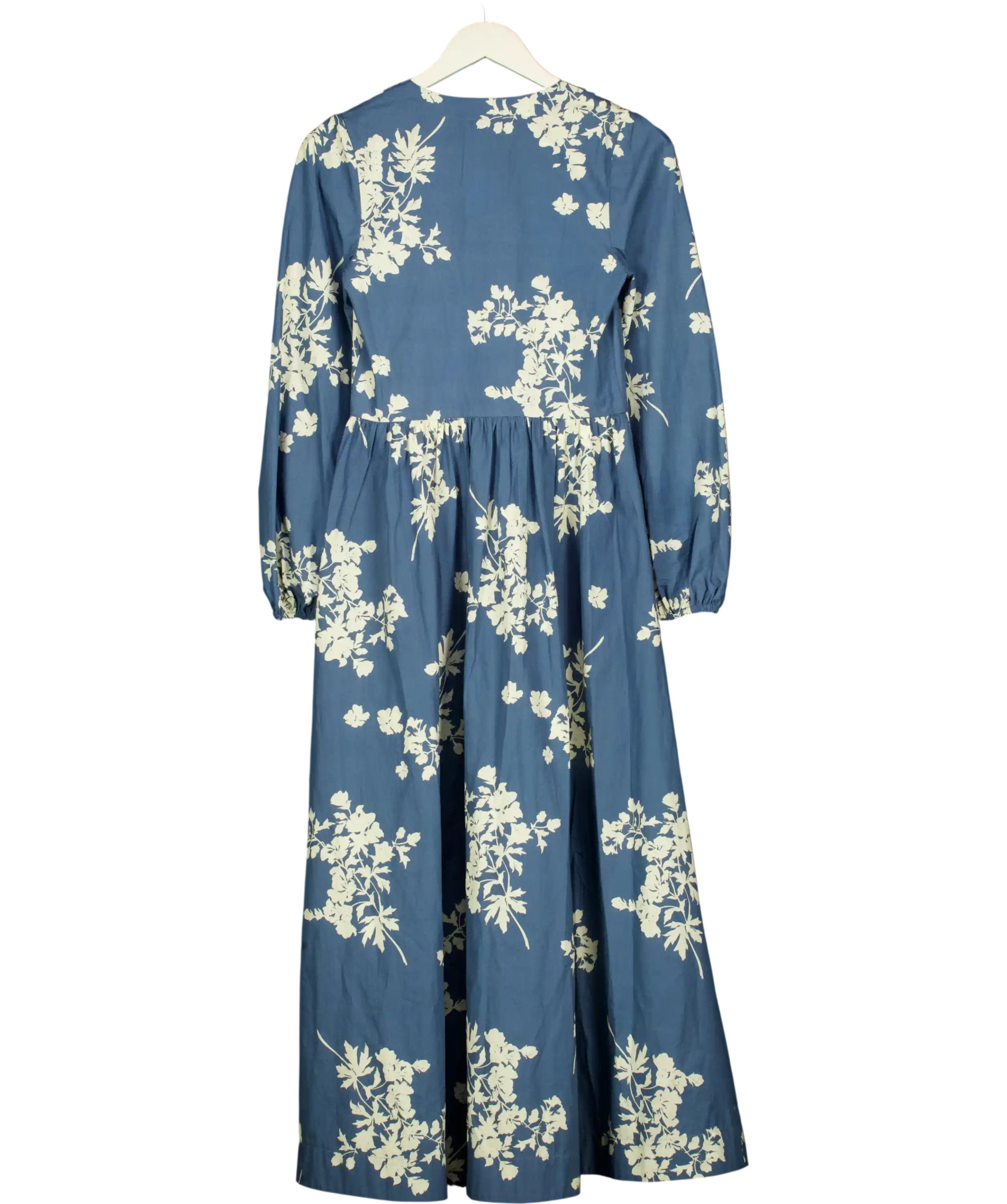 APPAREL CLOTHING Blue Nicola Cotton Midi Dress UK 6