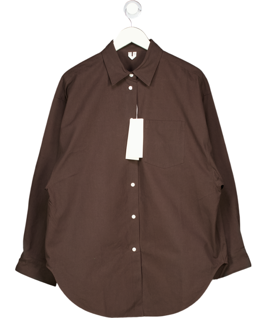ARKET Chocolate Brown Oversize Shirt UK S