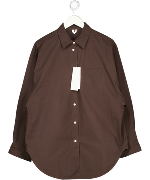 ARKET Chocolate Brown Oversize Shirt UK S