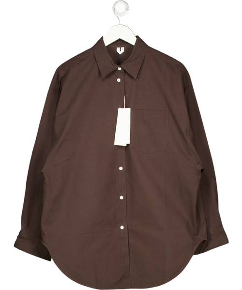 ARKET Chocolate Brown Oversize Shirt UK S