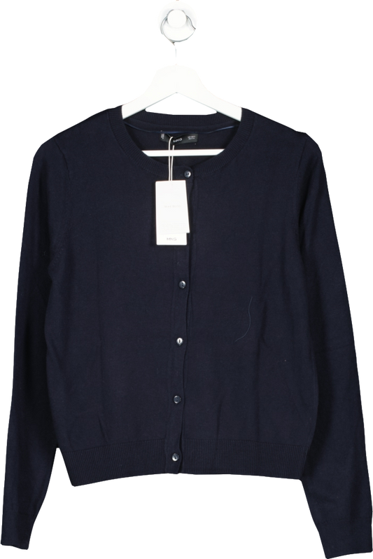 MANGO Blue Buttoned Cotton Cardigan BNWT UK S