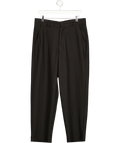 River Island Black Double Pleat Plisse Trousers W32