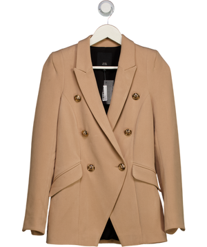River Island Beige Double Breasted Blazer UK 6