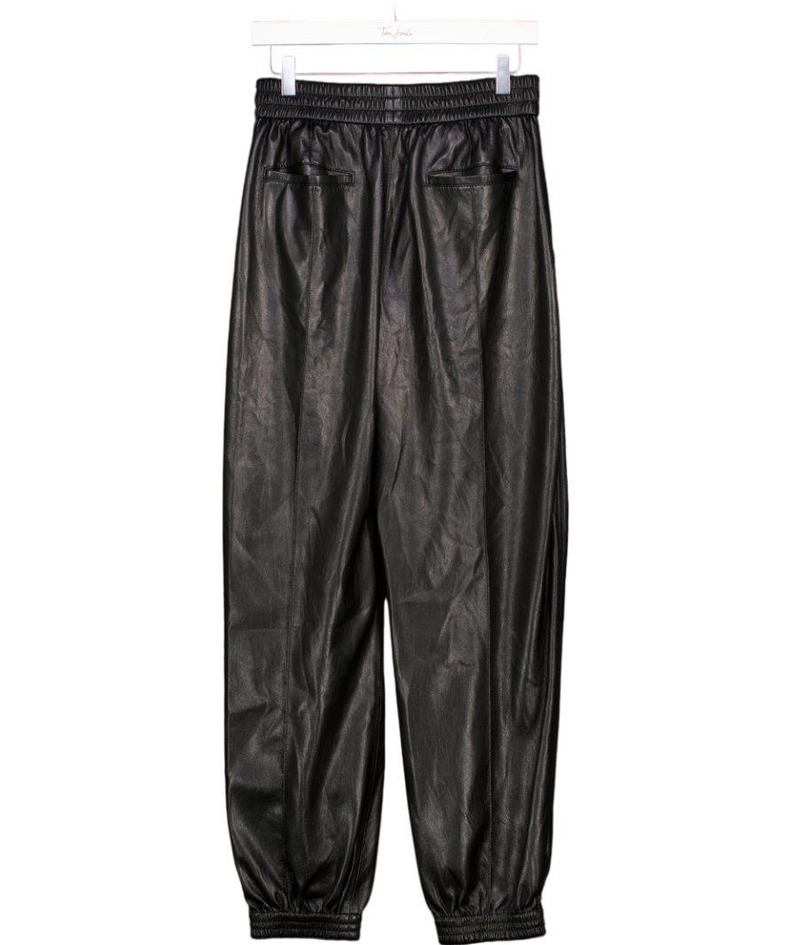 Nanushka Black Alt-leather Pants UK M