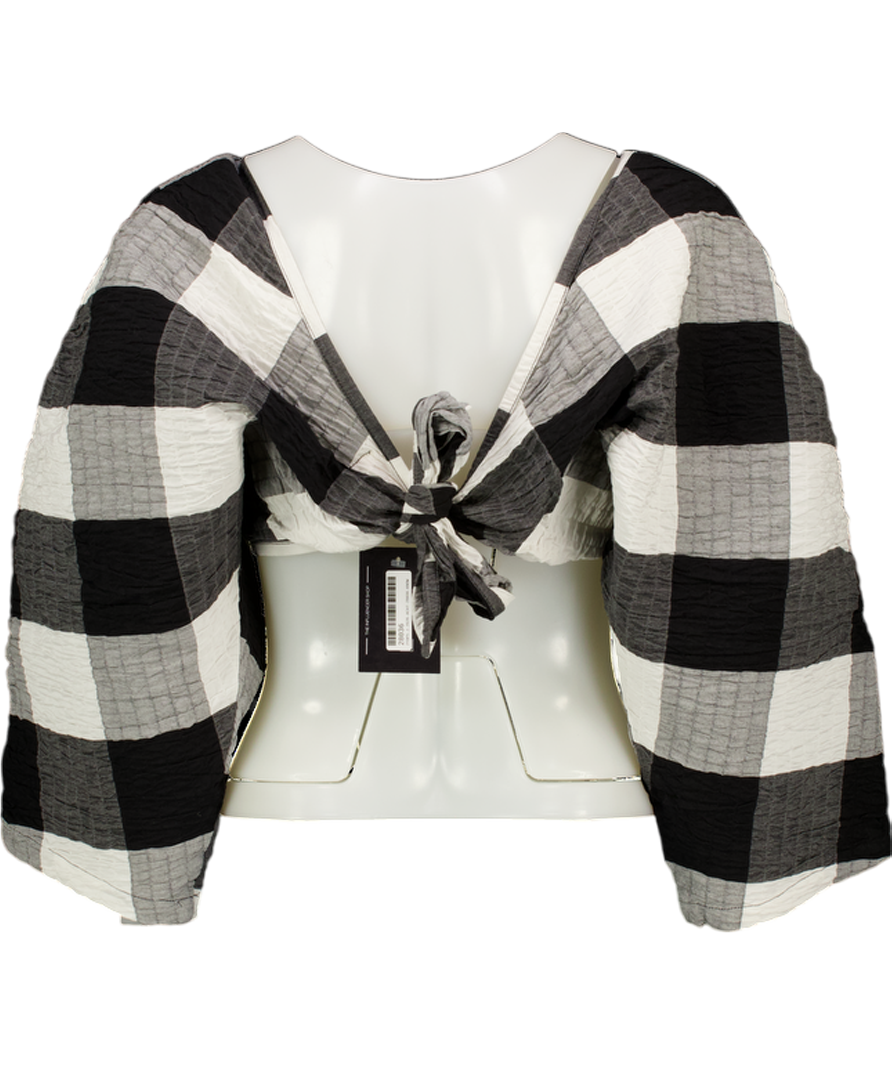 Mara Hoffman White Black, Grey & Justine Top UK XS
