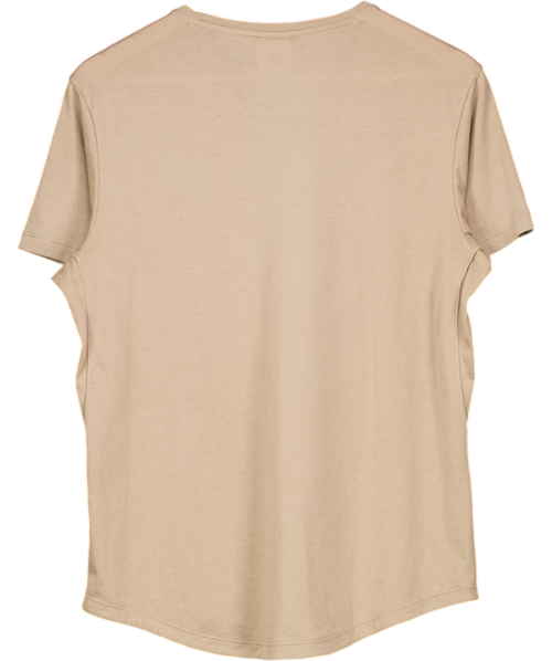 adidas Beige Yoga Essentials T-shirt UK L