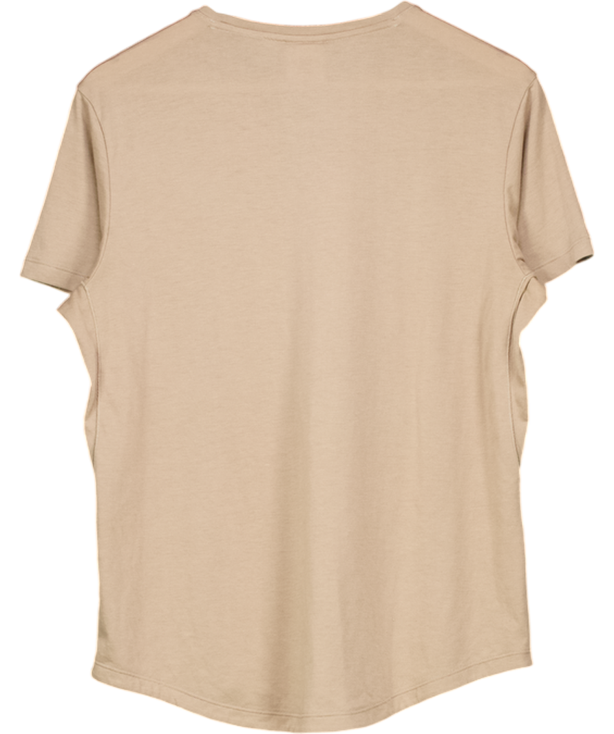 adidas Beige Yoga Essentials T-shirt UK L