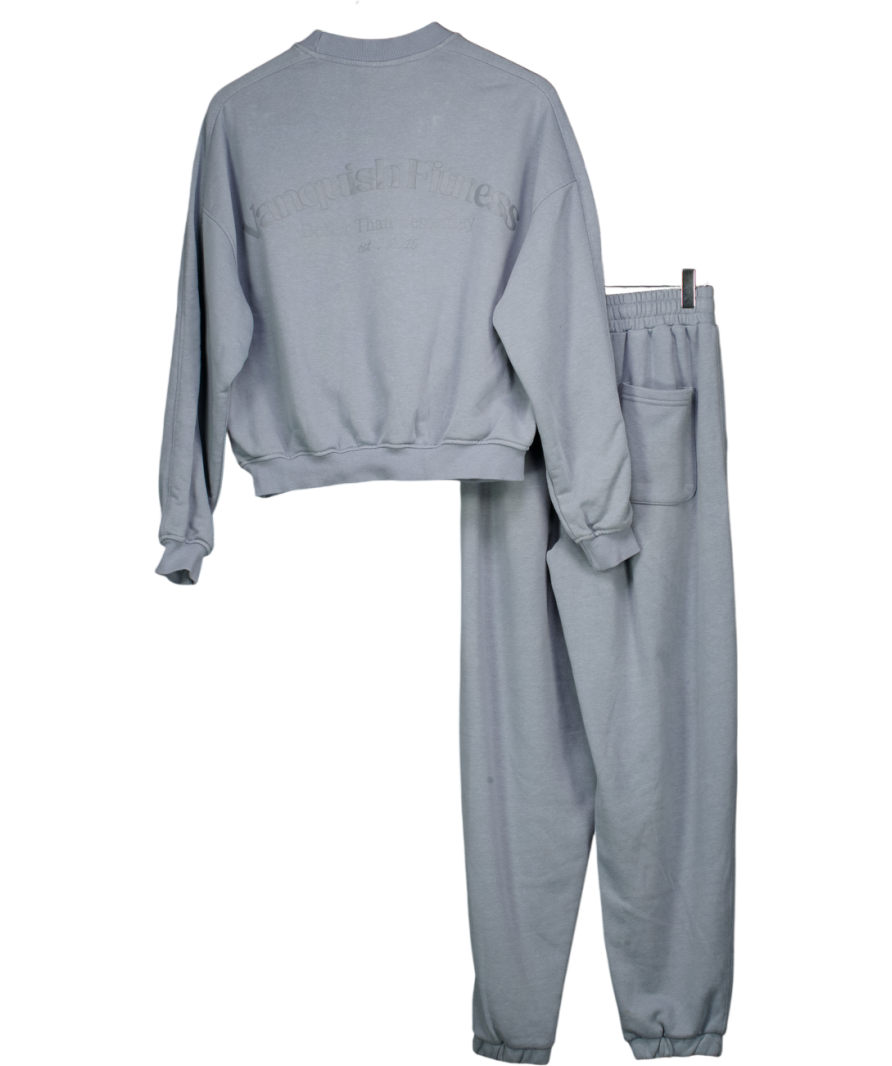 Vanquish Blue Sweatshirt And Cuffed Jogger Set UK S
