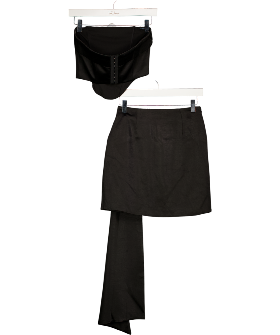 Meshki Black Margot Strapless Rose Corset UK XS
