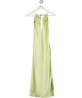 WEEKEND STORIES Green Ulyana Satin Midi Dress UK XS