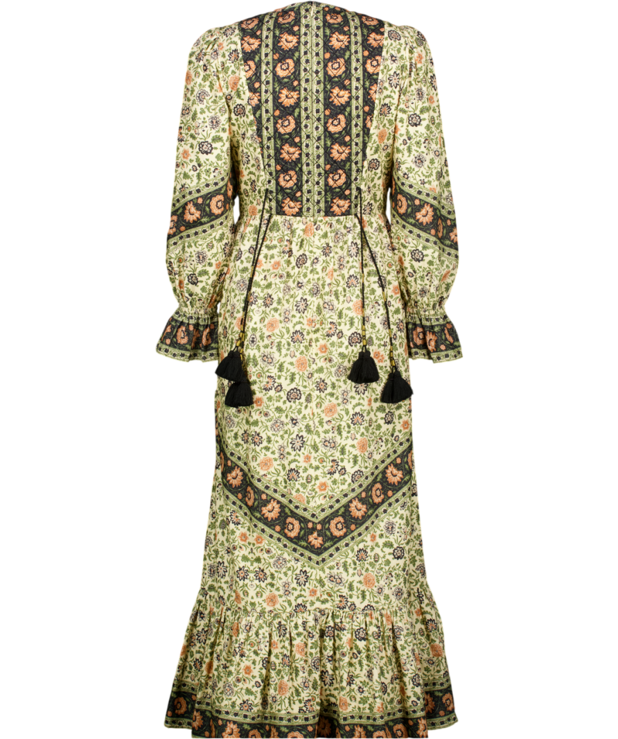 BEULAH LONDON Cream Floral Quilted Marcia Dress UK 8