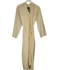 Totême Beige V-neck Relaxed-fit Organic Cotton And Silk-blend Midi Dress Fr34 UK 6