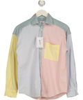 WNU With Nothing Underneath Multicoloured 'the Weekender" Multicolured Patchwork Seersucker Shirt UK S
