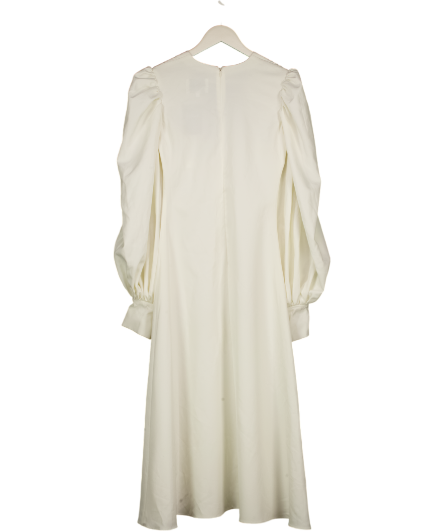 CONCEPT2O Premium White Puff Sleeve Maxi Dress UK S
