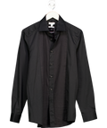 REISS Black Marcel Slim Fit Cotton Dinner Shirt UK M