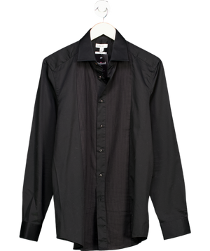 REISS Black Marcel Slim Fit Cotton Dinner Shirt UK M