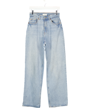 H&M Blue Wide High Waist Jeans UK 8