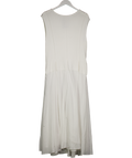 Mint Velvet Ivory White Cotton Drop Waist Maxi Dress UK L