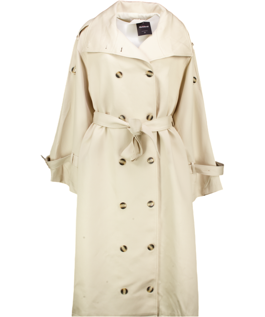 LIS BONNE Cream The Lyocell Trenchcoat UK S