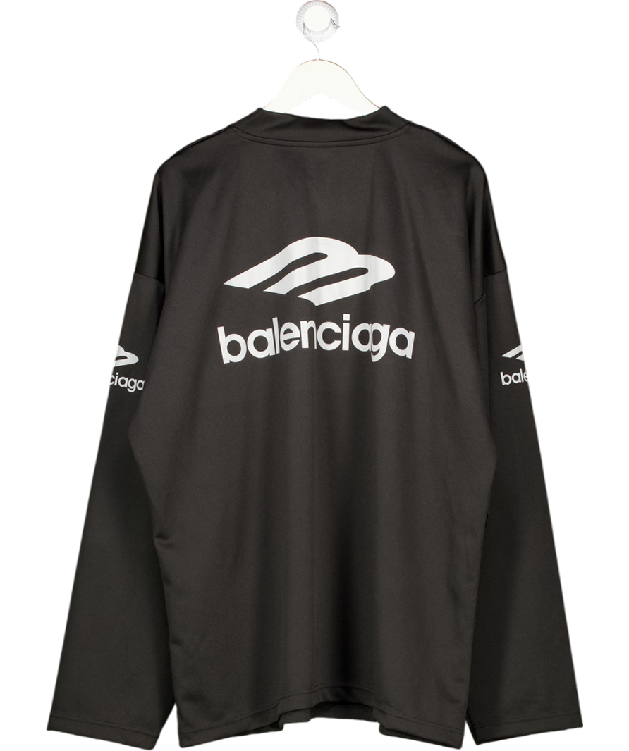 Balenciaga Black 3b Sports Icon Oversized Top UK S