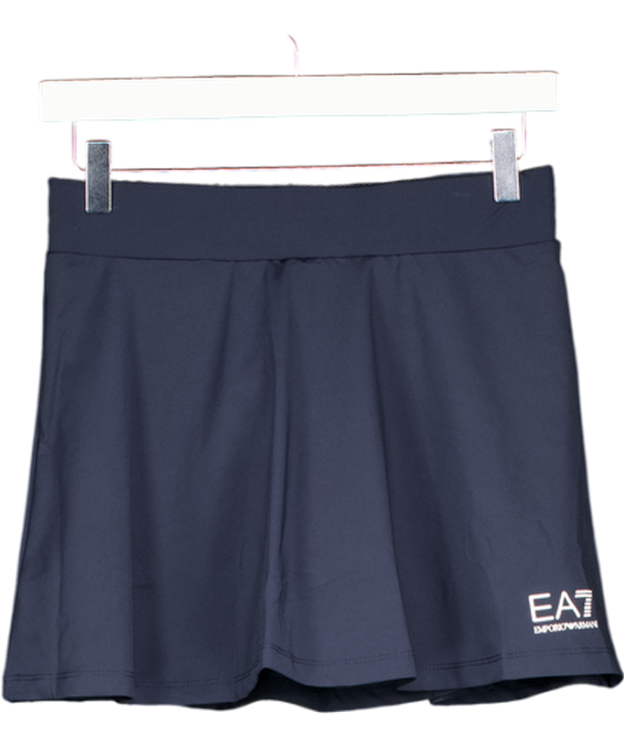 Emporio Armani Blue Tennis Pro Mini Skirt In Ventus7 Technical Fabric UK S