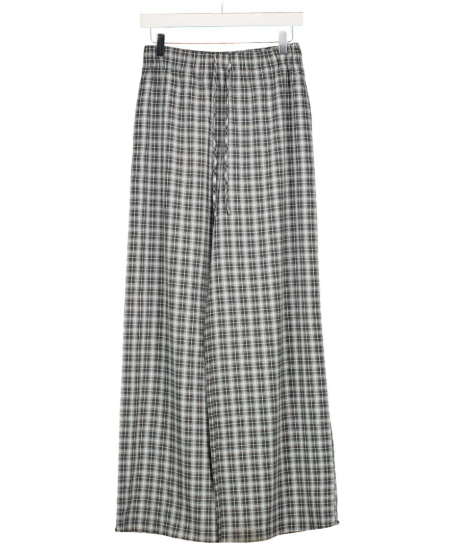 TOPSHOP Grey Chequered Pyjama Bottoms UK 8