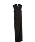 LIPSY London Black Sleeveless Sculpted High Neck Slinky Midi Dress UK 10