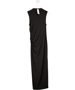 LIPSY London Black Sleeveless Sculpted High Neck Slinky Midi Dress UK 10