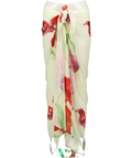 Sydney lane Cream Clovelly Long Sarong Gardenia Print One Size