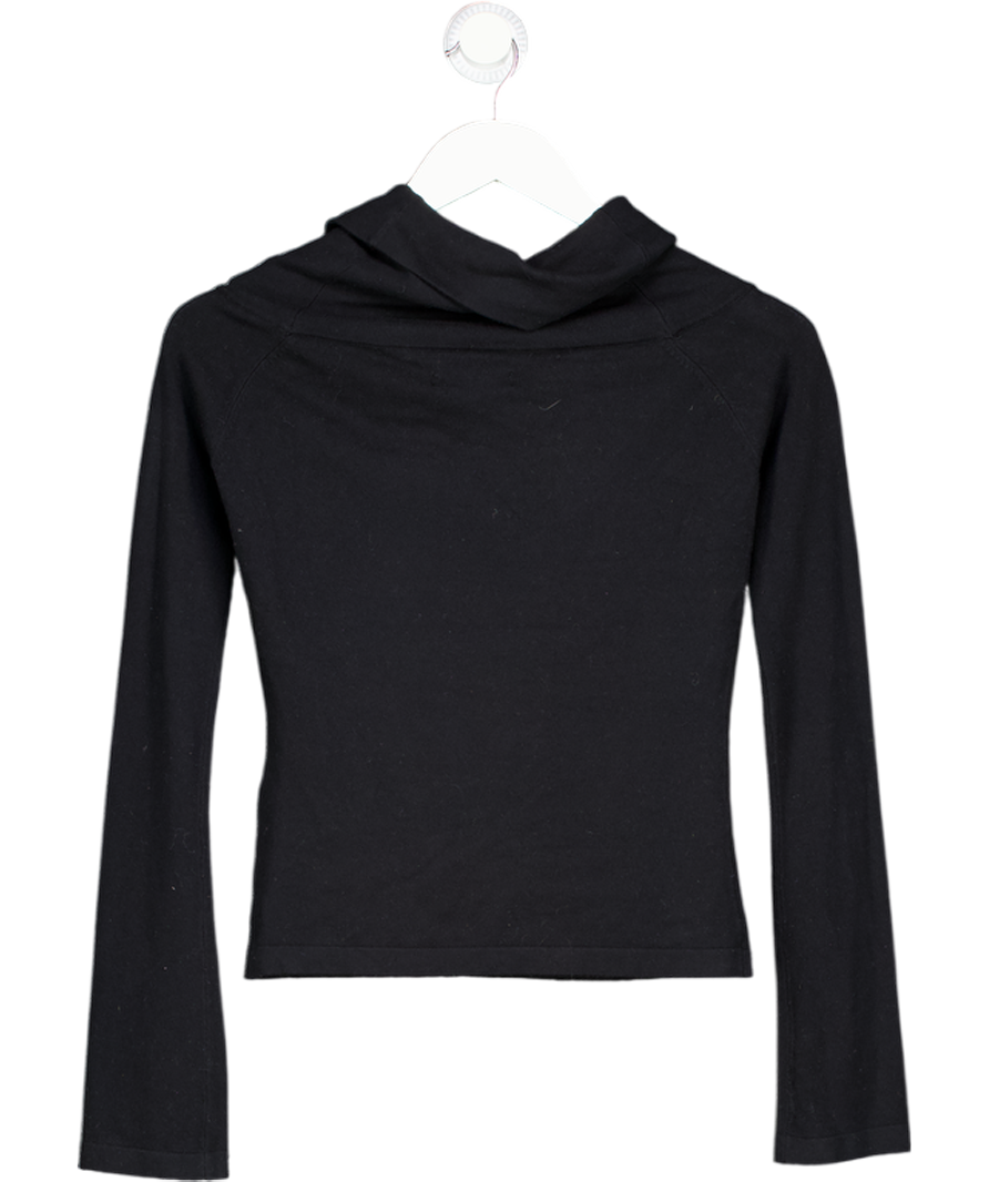 4th & Reckless Virgo Black Gold Hardware Detail Knitted Long Sleeve Top UK 8