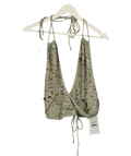 Jaded London Grey Xtal Studded Backless Plunge Top UK 8