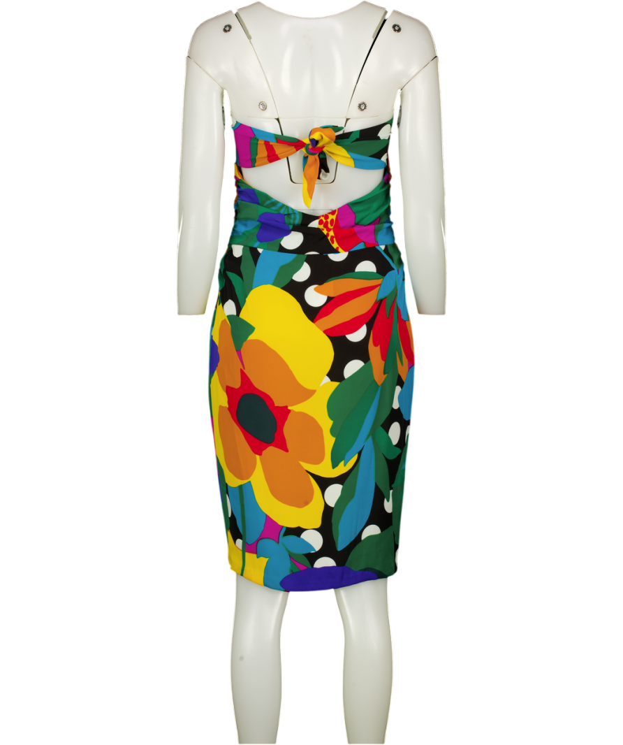 Diane von Furstenberg Multicoloured H562 Calida Strapless Dress UK 6