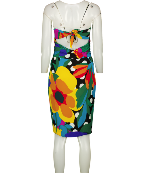 Diane von Furstenberg Multicoloured H562 Calida Strapless Dress UK 6
