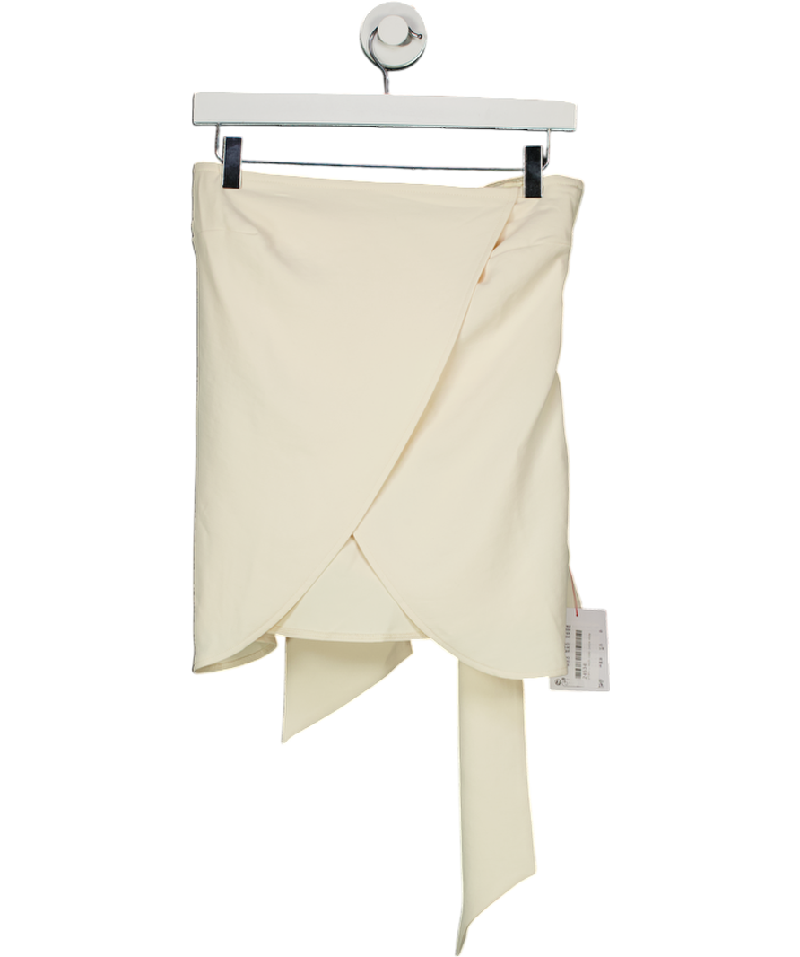 ASOS Cream Tailored Bandeau Top With Scarf Detail UK 6
