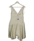 Stradivarius Cream Lace-trimmed Mini Dress UK S