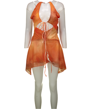 Mistress Rocks Orange Ombre Cutout Mini Dress UK S