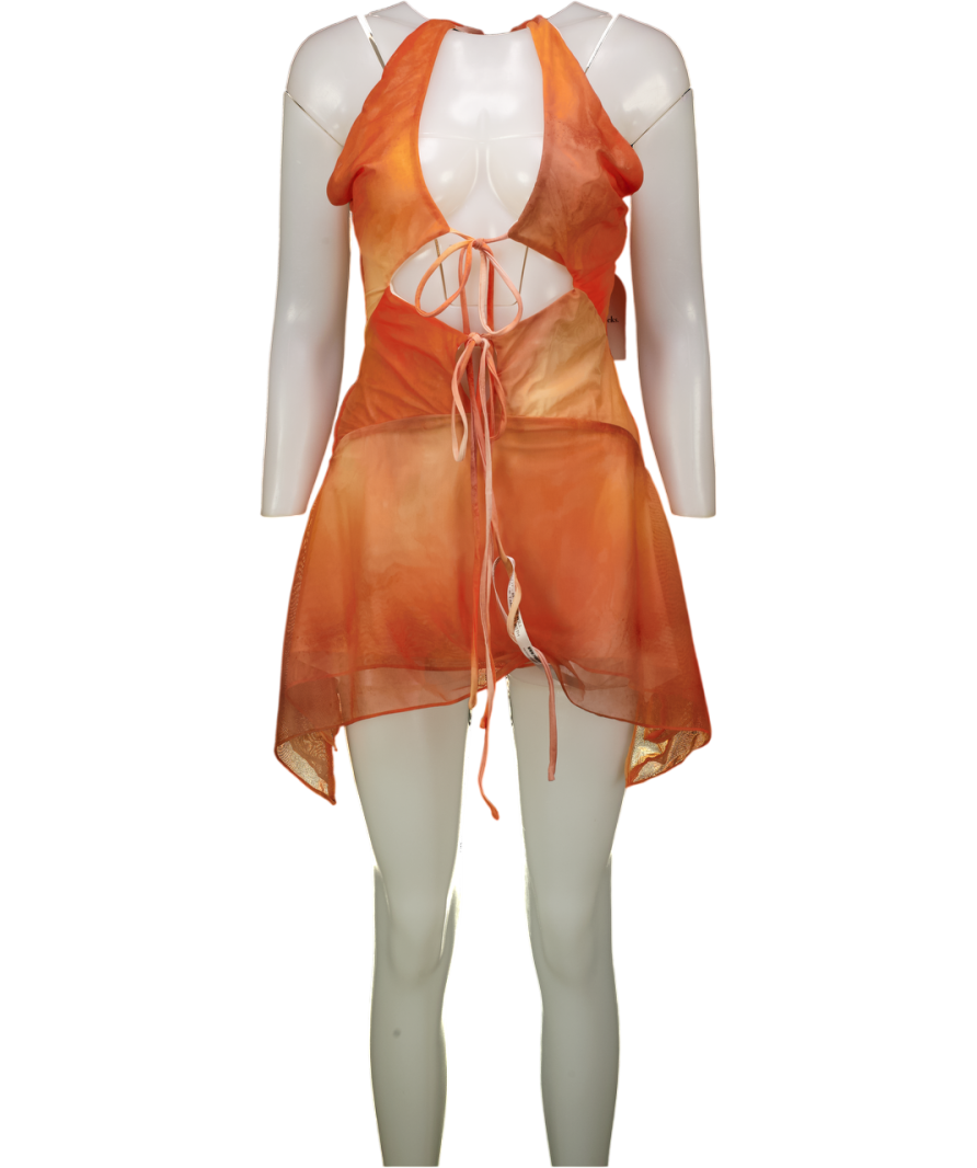 Mistress Rocks Orange Ombre Cutout Mini Dress UK S