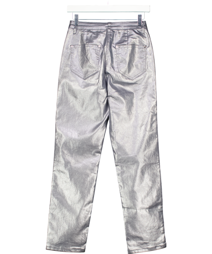 Karen Millen Metallic Coated Denim Skinny Jean UK 6