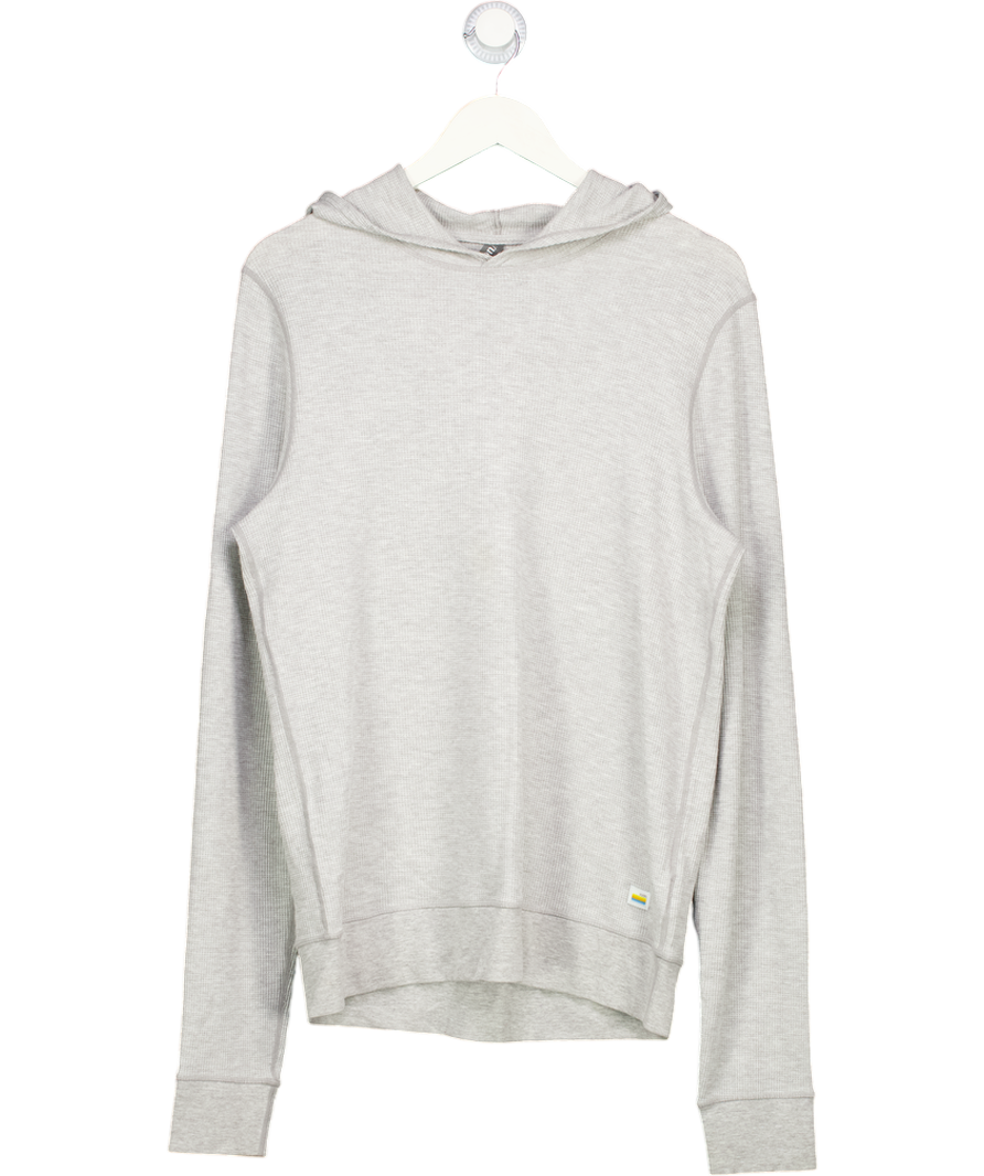 Vuori Grey Lightweight Waffle Hoodie UK S