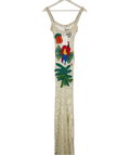 ANDREA ALMEIDA White Handmade Crochet Arara Dress UK S
