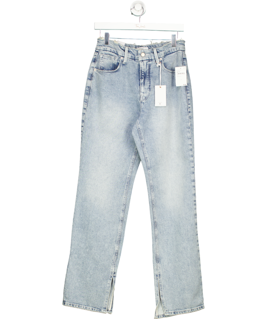 Good American Blue Icon Straight Leg High Rise Jeans W27