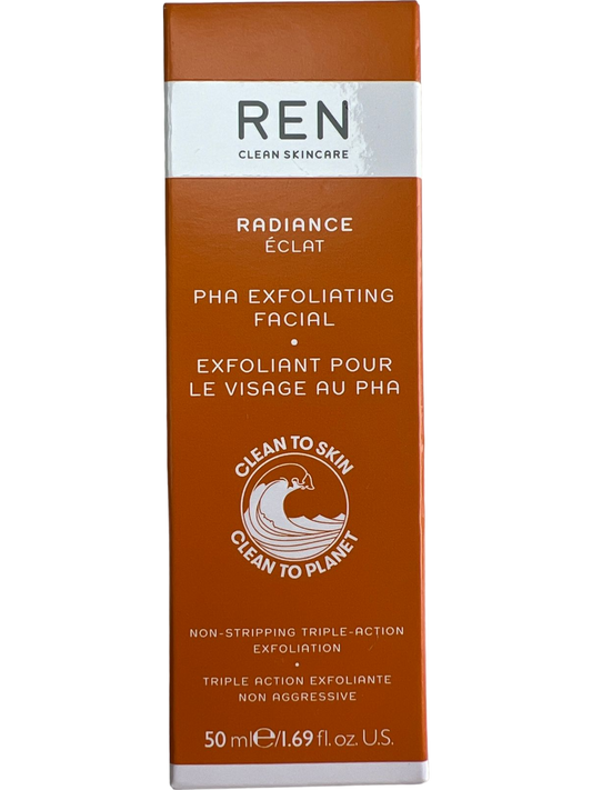 REN Clean Skincare Gentle Brightening Exfoliator for Face PHA Exfoliating Facial