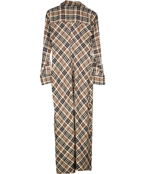 ZARA Brown Plaid Shirt Dress UK M