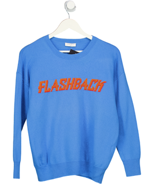 SANDRO PARIS Flashback Wool & Cashmere Graphic Sweater In Blue Sz1 UK S